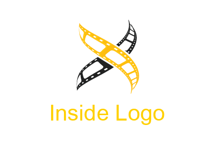 letter x film reel logo