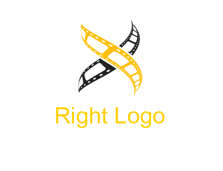 letter x film reel logo