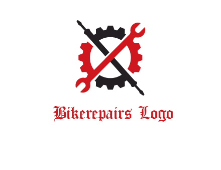 gear and tools letter X logo
