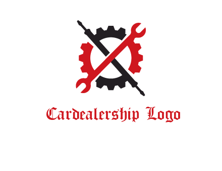 gear and tools letter X logo