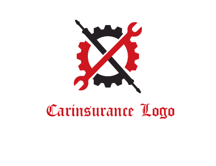 gear and tools letter X logo
