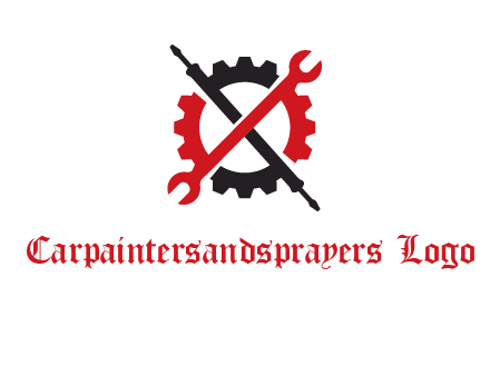 gear and tools letter X logo
