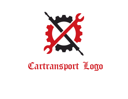 gear and tools letter X logo