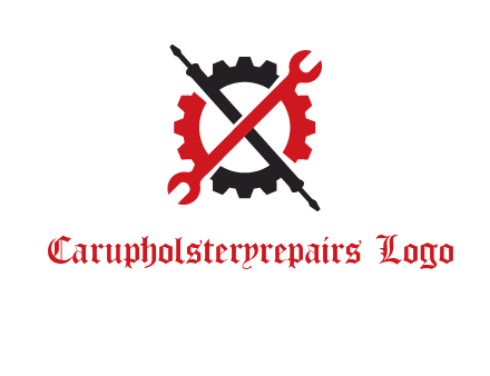 gear and tools letter X logo
