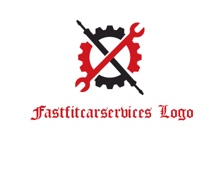 gear and tools letter X logo
