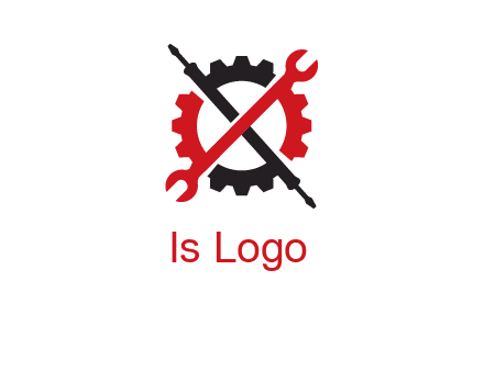 gear and tools letter X logo
