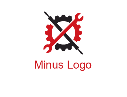 gear and tools letter X logo