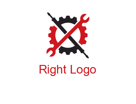 gear and tools letter X logo