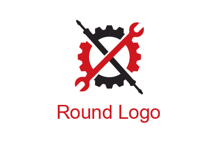 gear and tools letter X logo