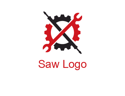 gear and tools letter X logo