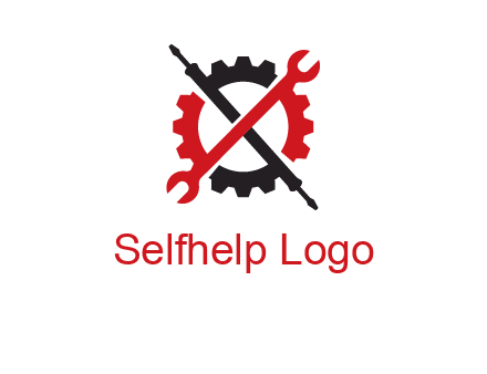 gear and tools letter X logo