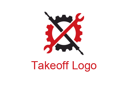 gear and tools letter X logo