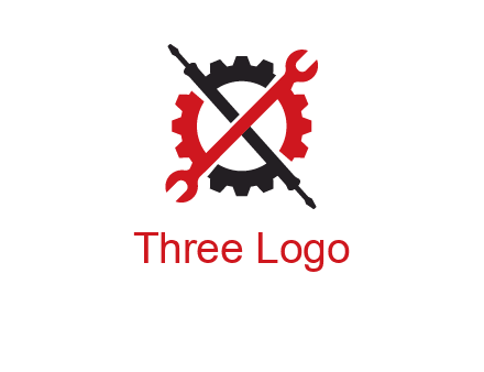 gear and tools letter X logo
