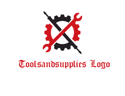 gear and tools letter X logo