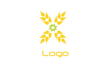 letter x wheat logo