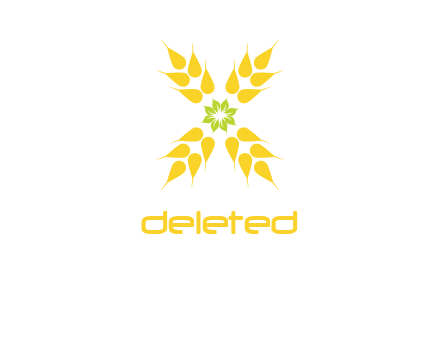 letter x wheat logo