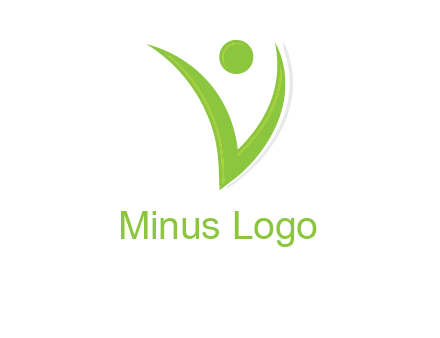 abstract letter V person logo