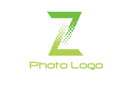 halftone letter z logo