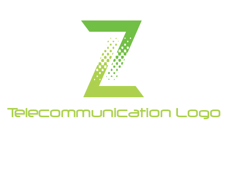 halftone letter z logo