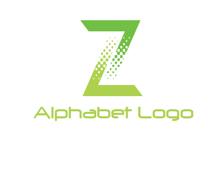 halftone letter z logo