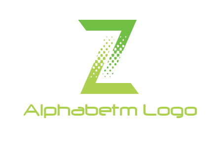 halftone letter z logo