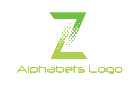 halftone letter z logo