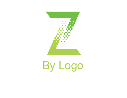 halftone letter z logo