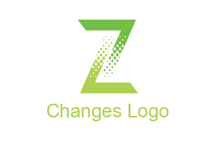 halftone letter z logo