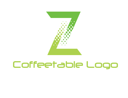halftone letter z logo