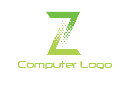 halftone letter z logo