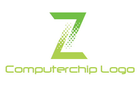 halftone letter z logo