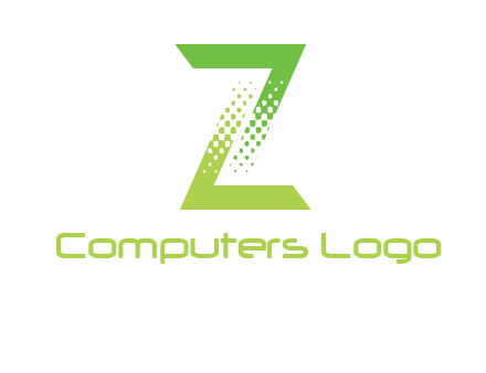 halftone letter z logo
