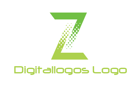 halftone letter z logo