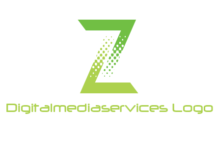 halftone letter z logo