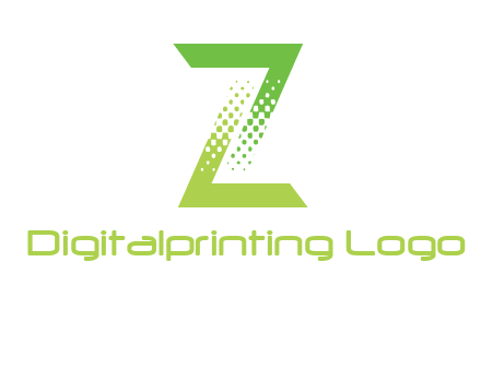 halftone letter z logo