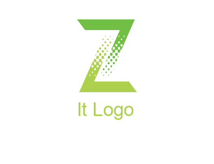 halftone letter z logo