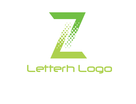 halftone letter z logo