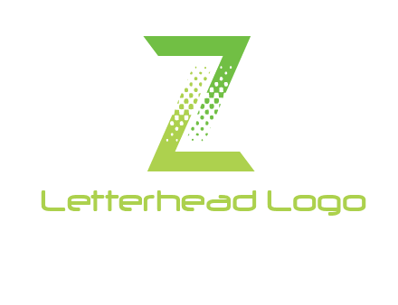 halftone letter z logo