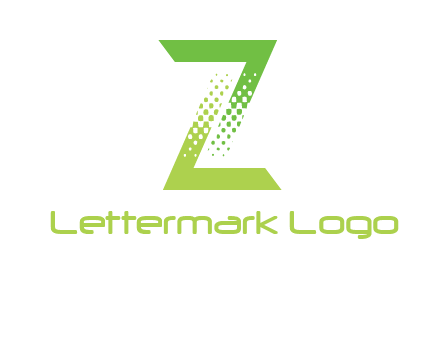 halftone letter z logo
