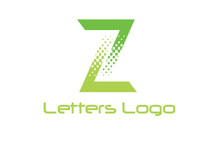 halftone letter z logo