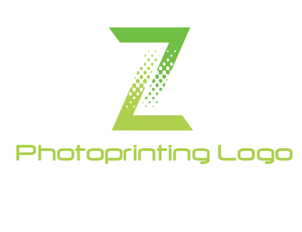 halftone letter z logo