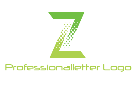 halftone letter z logo