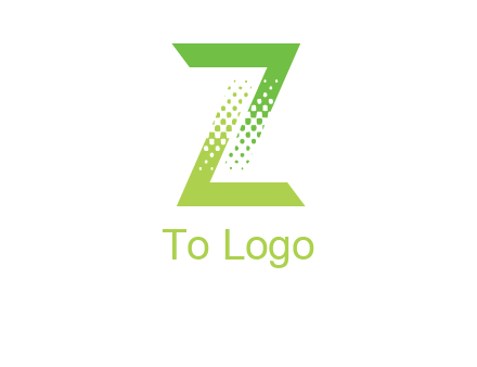 halftone letter z logo