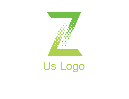 halftone letter z logo