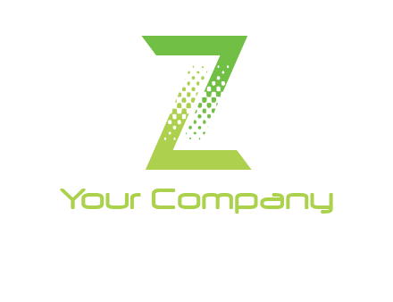 halftone letter z logo