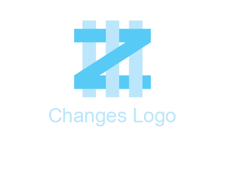 letter Z with lines stripes across it