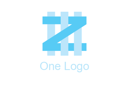 letter Z with lines stripes across it