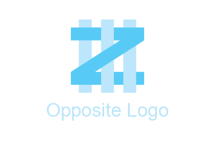 letter Z with lines stripes across it