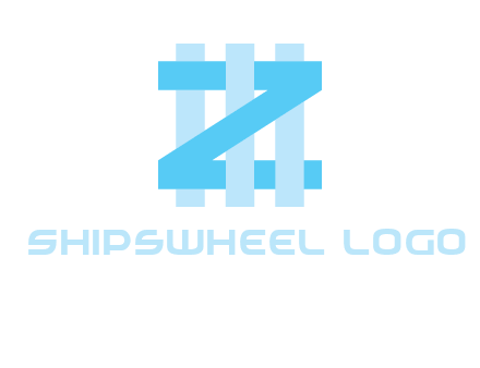letter Z with lines stripes across it