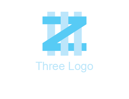 letter Z with lines stripes across it
